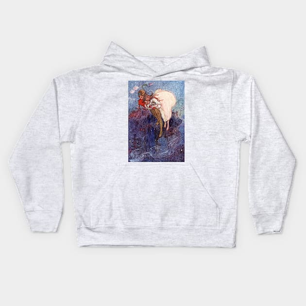 Peter Pan and Wendy by Alice B. Woodward Kids Hoodie by vintage-art